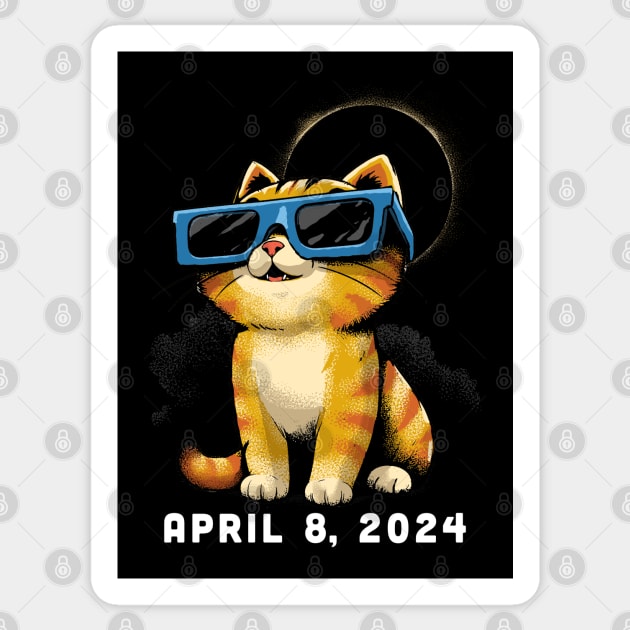 Total Solar Eclipse Cat: Eclipse Watcher Sticker by GoshWow®